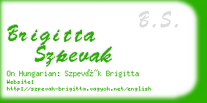 brigitta szpevak business card